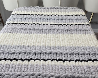 Chunky Knit Blanket Pattern: Arctic Summer Handknit (Digital Download)