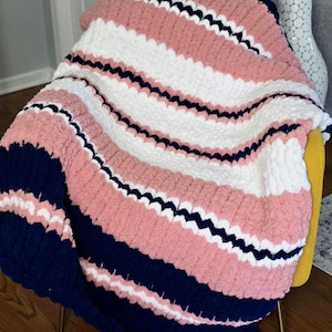 Blush Blanket Pattern. Pattern ONLY. Chunky Knit Blanket Pattern. Digital Download Blanket Pattern