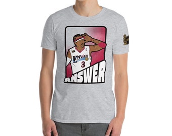 Allen Iverson The Answer | Vintage Basketball Card | Sixers | Short-Sleeve Unisex T-Shirt