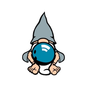 Sport Gnome Bowling svg cut file for cricut and silhouette