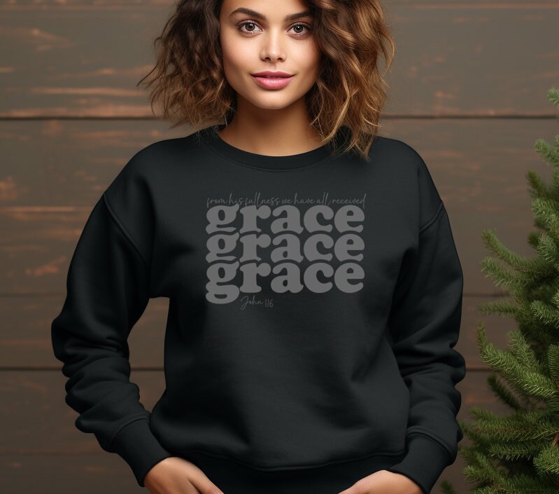 Grace Upon Grace Bible Verse Faith Based Adult Unisex Heavy - Etsy
