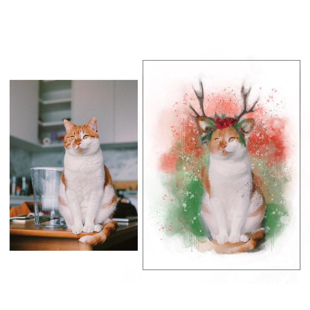 Most Popular Christmas Gifts 2023, Cat Christmas Ideas, Christmas Cat Illustration, Personalized