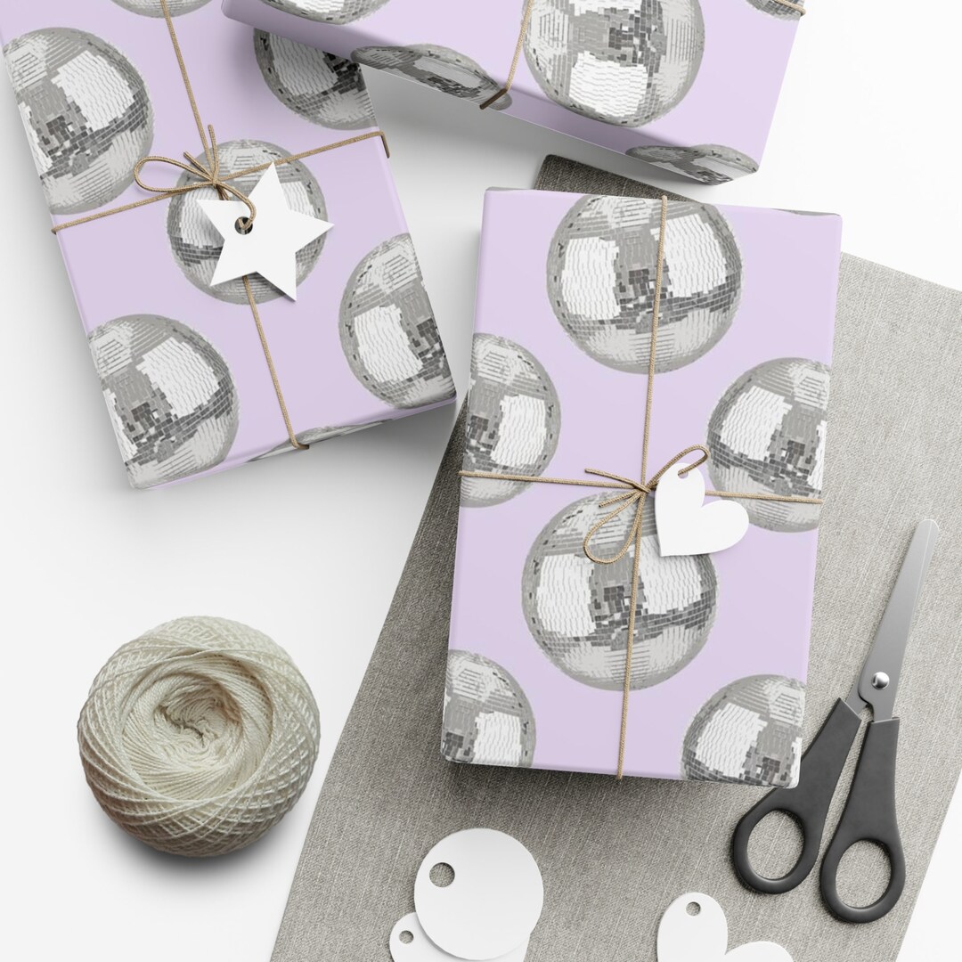 Wrapping Paper Disco Ball on Lavender birthday, Bachelorette, Disco