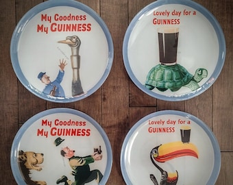 Luminarc France Guinness Beer Collector Plates: St. Patrick's Day Barware