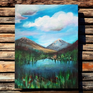 Mountain Lake Print, Fine Art Print, Lac Beauvert Canada Painting, Canadian Mountain Art, Nature Art Print, Lake Mountain Art, Unique Gift