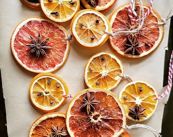 30 adornos de cítricos secos: naranja natural, clavo y anís estrellado, decoración bohemia.