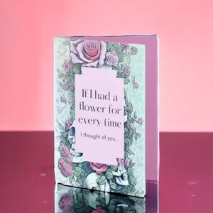 Si j'avais une fleur - carte de Saint-Valentin - carte Je t'aime - carte roses - carte tête de mort - carte floral rose - carte tête de mort amour - messages d'amour