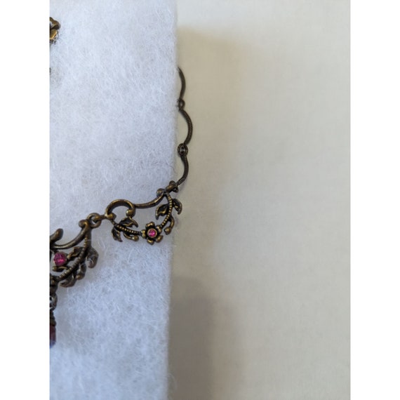 Vtg Avon scrolled necklace & dangle earring set G… - image 4