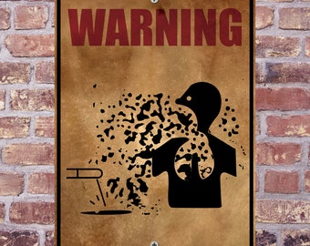 Señal de advertencia de aluminio Creepy MIST