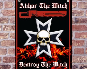 Genial letrero de advertencia de aluminio de los Templarios Negros