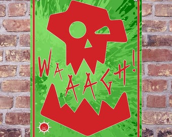 Señal de advertencia de aluminio de Ork Waaagh