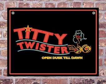 TITTY TWISTER Señal de advertencia de aluminio Desde el anochecer hasta el amanecer