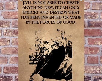 Cartel de aluminio con cita de J. R. R. Tolkien