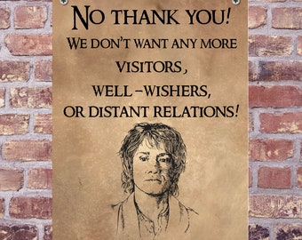 Hobbit No, ¡gracias! Señal de advertencia de aluminio