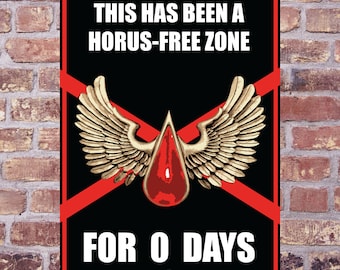 Divertido cartel de advertencia de aluminio de 40k DEATH COMPANY