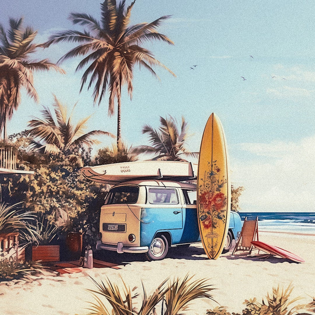 Summer Adventure Beach and Surf Culture Art for Your Home Etsy