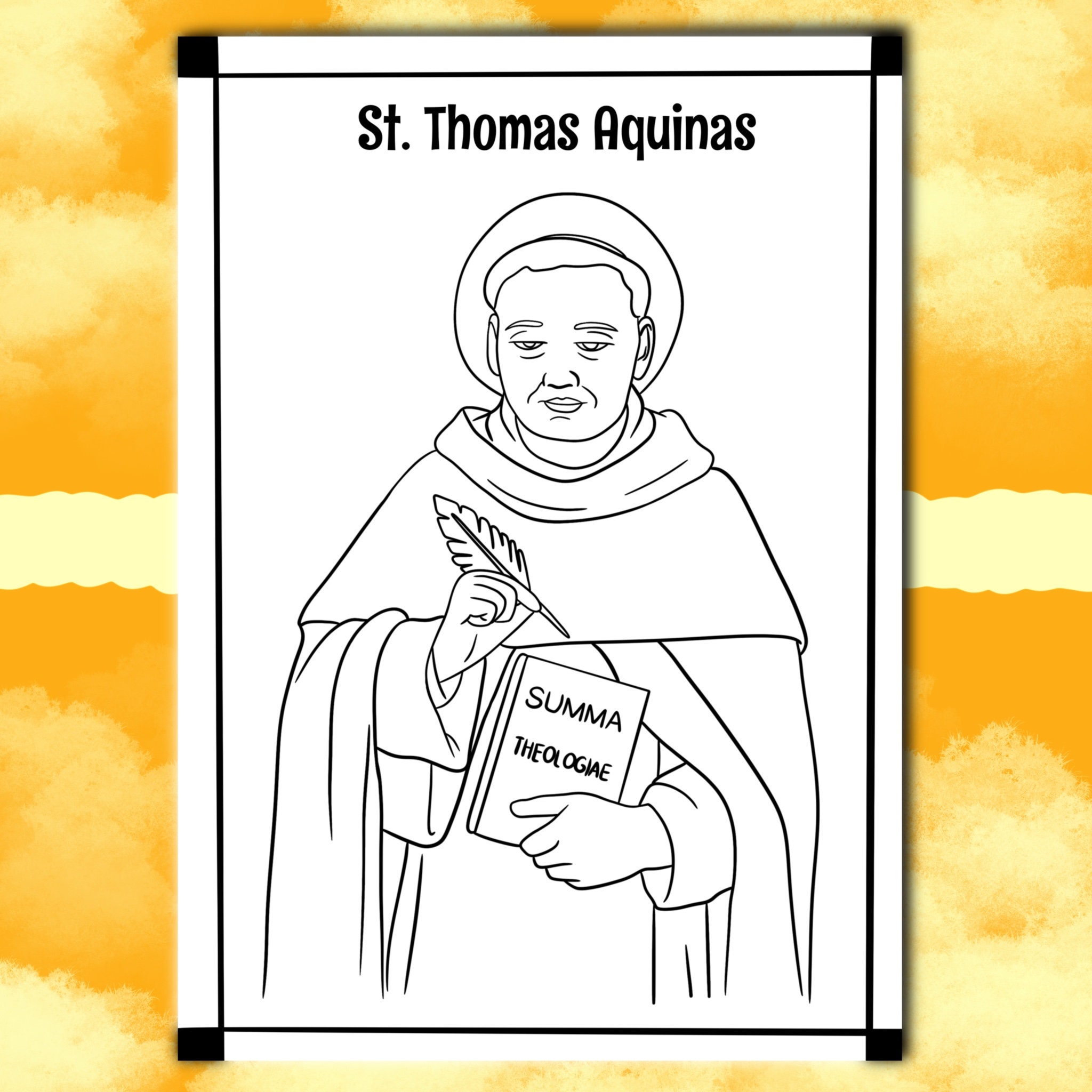 Catholic Saints Coloring Activity, Printable Saints Coloring Pages ...