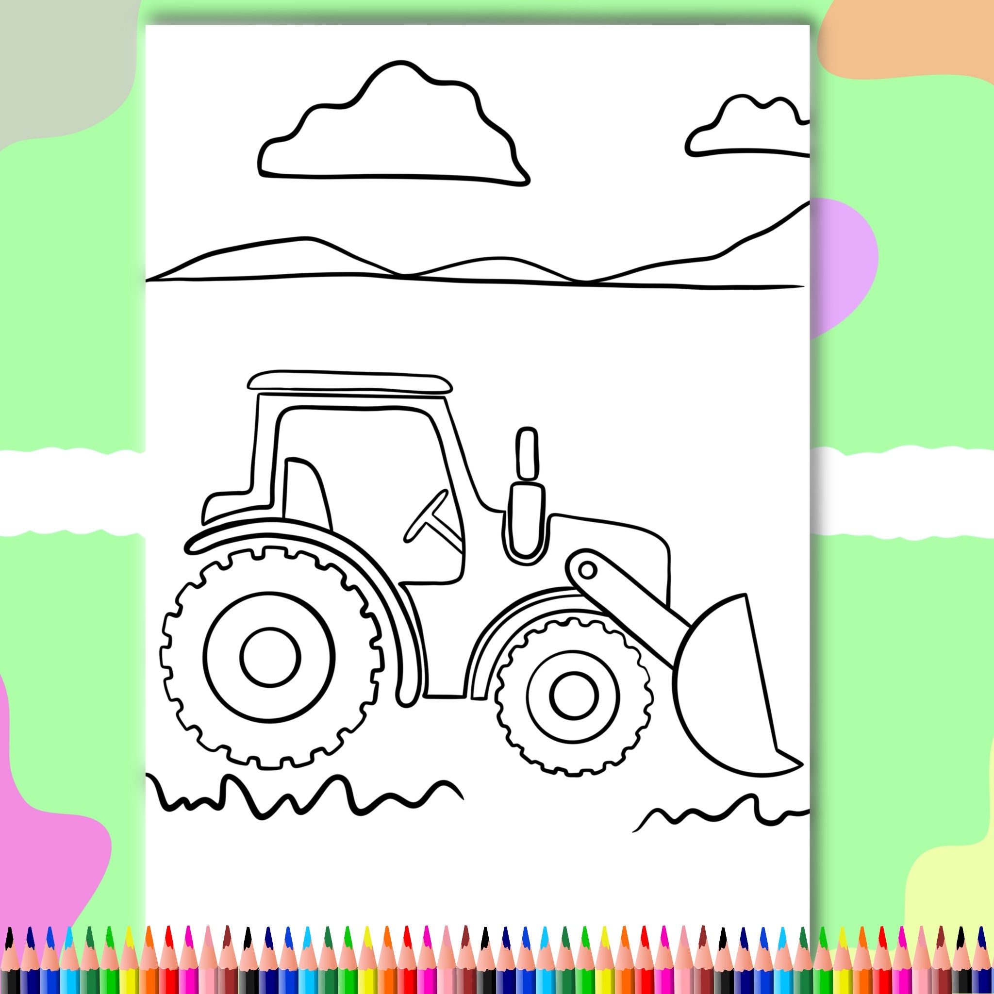 Vehicle Coloring Pages, Construction Jpeg Printable Page, Vehicle