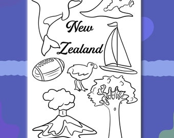 new zealand's colouring book  塗り絵 Jpeg New Zealand Coloring Pages, Printable World Culture