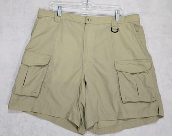 Columbia Cargo Shorts Mens XL 38 40 Vtg PFG Fishing Hiking Sun Protection Beige