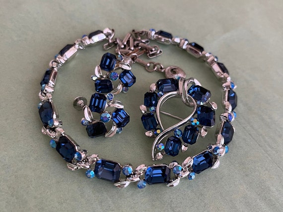 Lisner Emerald-Cut Sapphire-Blue and Aurora Borea… - image 2
