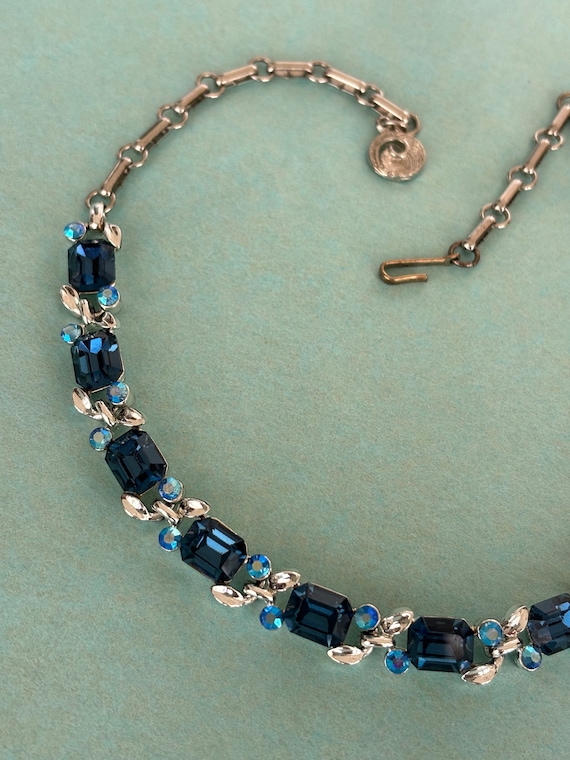 Lisner Emerald-Cut Sapphire-Blue and Aurora Borea… - image 1