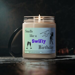 Scented candle wax, Taylor version, 9oz candle, Candle party favor, Eras tour birthday, Happy birthday candle, bff birthday gift, Vegan Cand