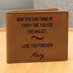 The Reminder Wallet, Humor Personalized Leather Wallet for Him, Men's ...