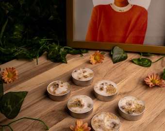 Wide Awake All Natural Handgegossene Teelichtkerze|12er Pack| Geburtstagsgeschenk|Weihnachtsgeschenk|Gastgeschenk Hochzeit