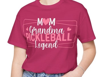Mom Grandma Pickleball legend Unisex Jersey Short Sleeve Tee. Gift for Mom, Gift for Grandma