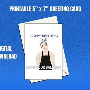 Martin Freitag Abend Abendessen Alles Gute zum Geburtstag Dad Card Hand gezeichnet