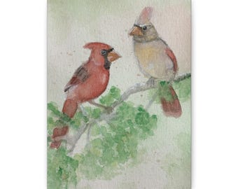 Cardinal Birds Matte Canvas