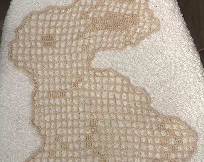 Crochet Bunny Doily 10x10
