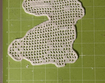 Crochet Bunny Doily 7x7