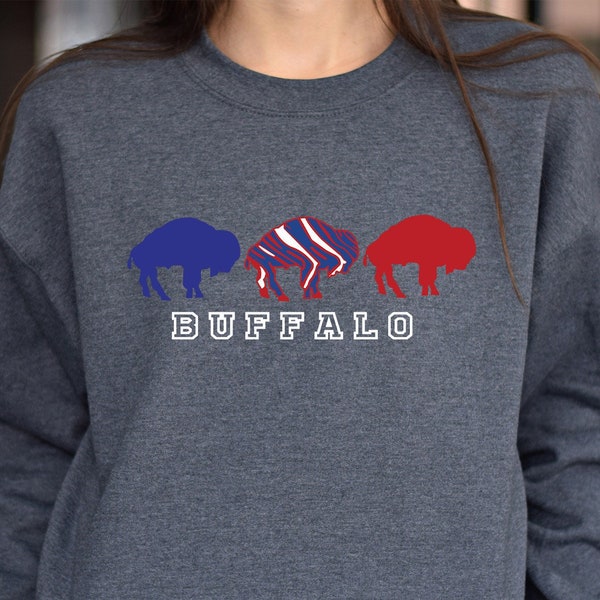 Buffalo Sweatshirt, Buffalo Bills Sweater, Buffalo Football Sweatshirt-Hoodie, AFC East, Buffalo Zubaz, Cute Buffalo Hoodie