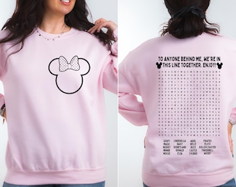 Disney Word Search Shirt, Funny Interactive Puzzle Tee