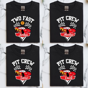 Two Fast Pit Crew Lightning McQueen Birthday Shirt, Family Matching Disney Cars Birthday Shirt, Cars Birthday Boy Tee, WDW Birthday Boy Tee