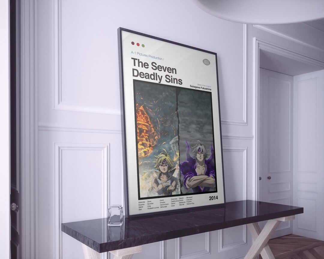 Seven Deadly Sins Poster Seven Deadly Sins Print Anime Manga Poster ...