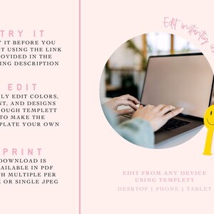 The image is a collage of multiple images, including a person using a laptop and a yellow spoon. The image description should focus on the content and context of the images, rather than repeating the same phrases multiple times.