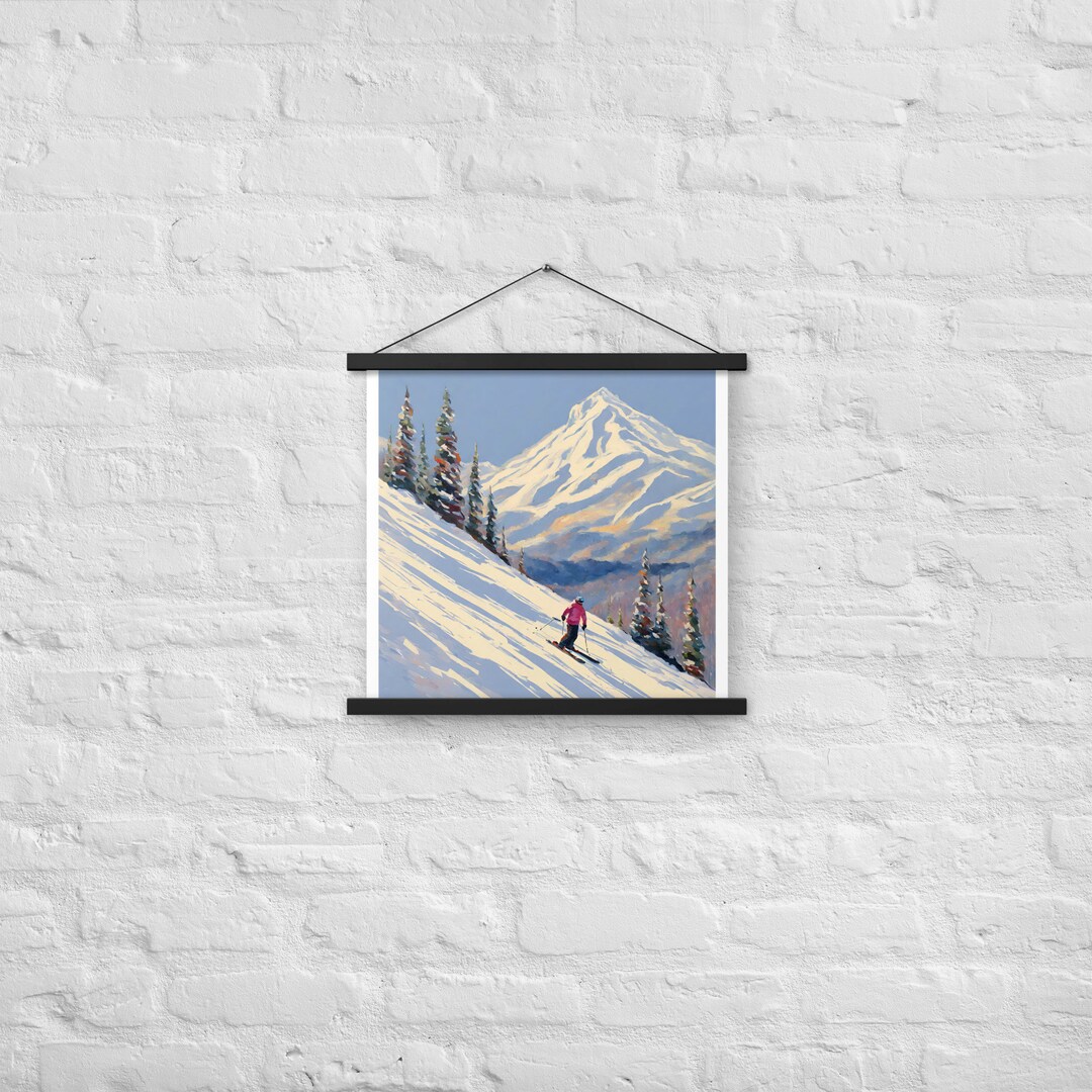Ski Mountain Wall Art, Ski Fine Art, Ski Poster, Mountain Poster