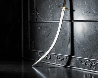 Handgefertigtes türkisches Schamschir-Schwert – 90 cm seldschukischer persischer Säbel, Walnussholzgriff (personalisierbar)