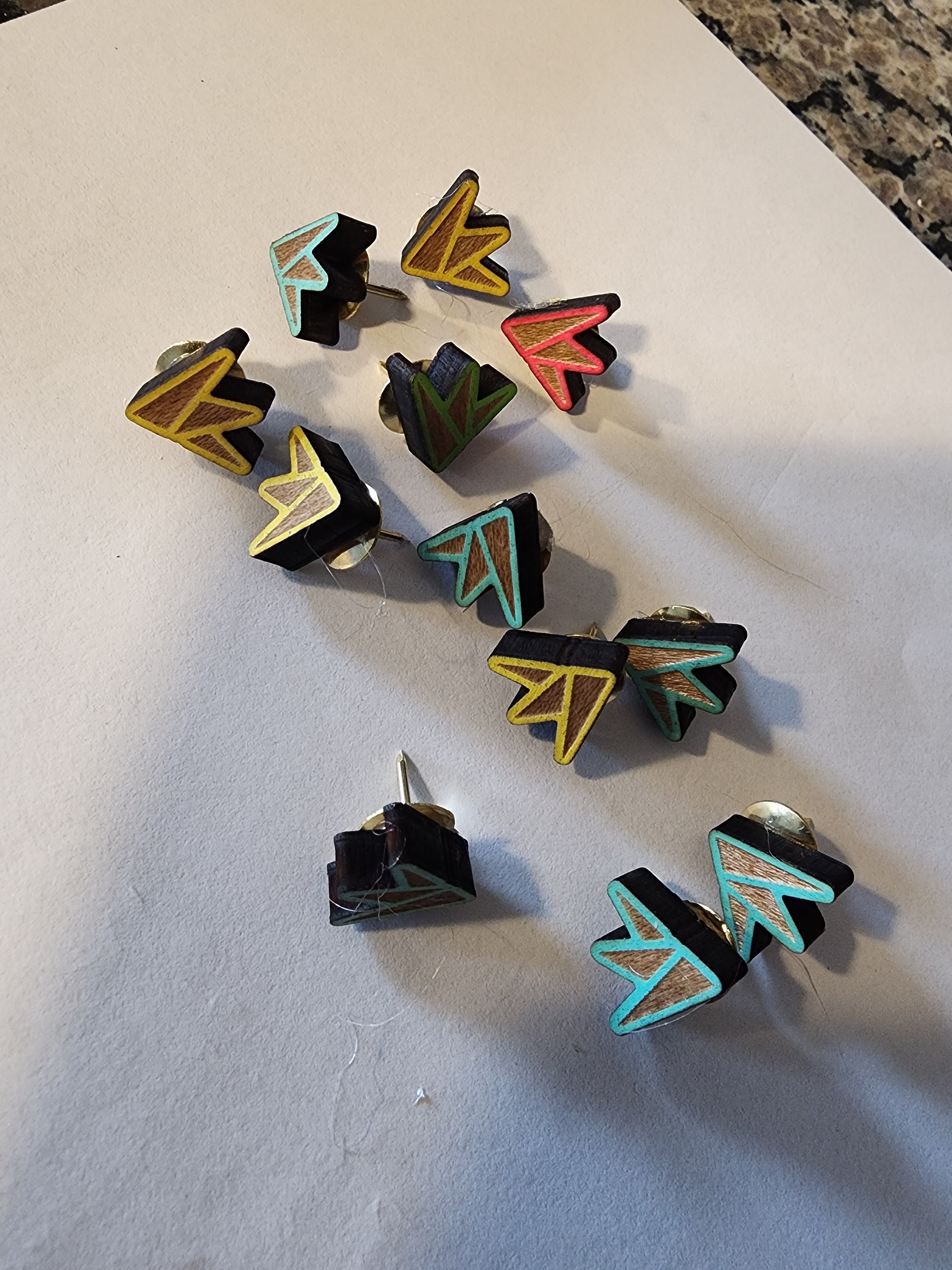 Wooden Push Pins, Tree Push Pines, Pine Tree Push Pins, Pawprint Push