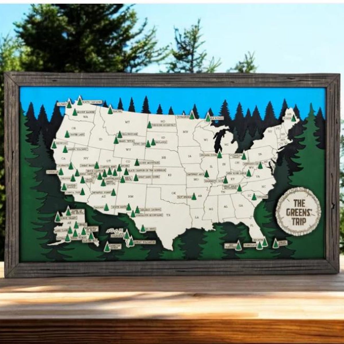 National Park Travel Map, National Parks Marker, US Travel Map, Travel Home Decor, Wedding Gift, National Parks, Gifts for Her - Etsy