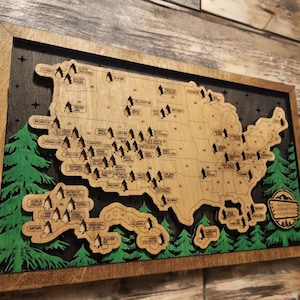 US National Parks Map, National Parks Map, US Travel Map, Reise Dekor, Hochzeitsgeschenk, National Parks, Graduierung Geschenk,