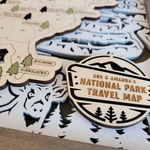 Custom USA National Parks Travel Map | Camper RV Gift | Anniversary Gift | Gift for Hiker | Retirement gift | Custom National Park Map