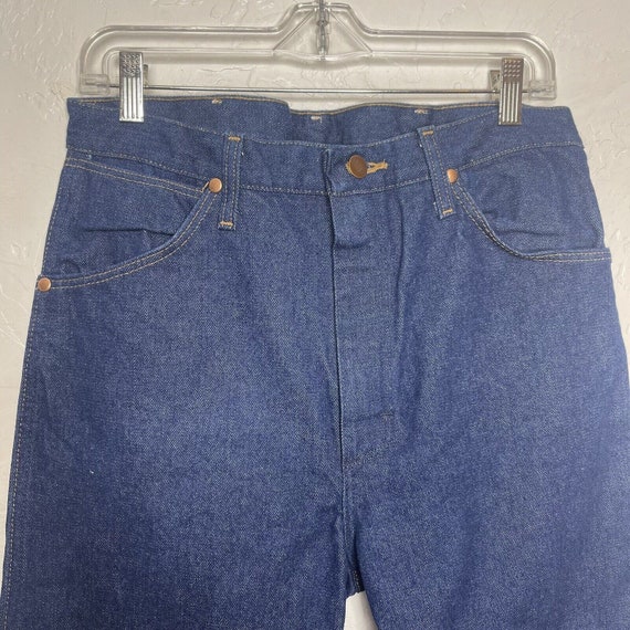 Vintage Wrangler Denim Jeans 80s Straight Leg Med… - image 8