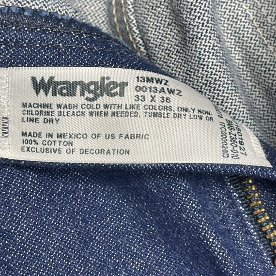 Vintage Wrangler Denim Jeans 80s Straight Leg Med… - image 9