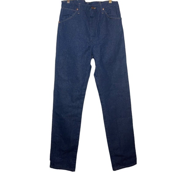 Vintage Wrangler Denim Jeans 80s Straight Leg Med… - image 1