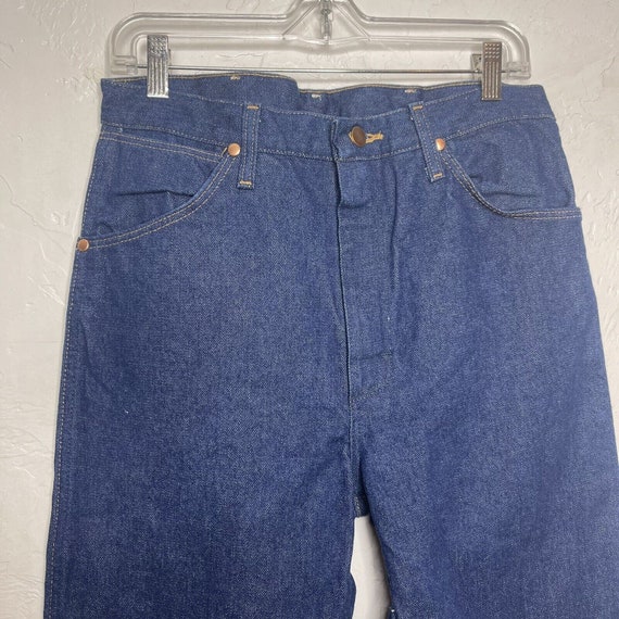 Vintage Wrangler Denim Jeans 80s Straight Leg Med… - image 6