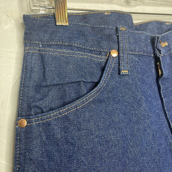 Vintage Wrangler Denim Jeans 80s Straight Leg Med… - image 7